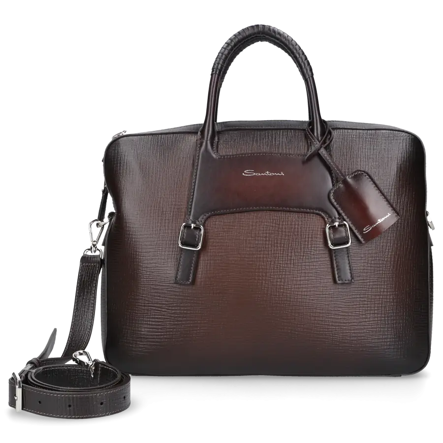 Santoni - Businesstasche OP2T50 Kalbsleder - braun