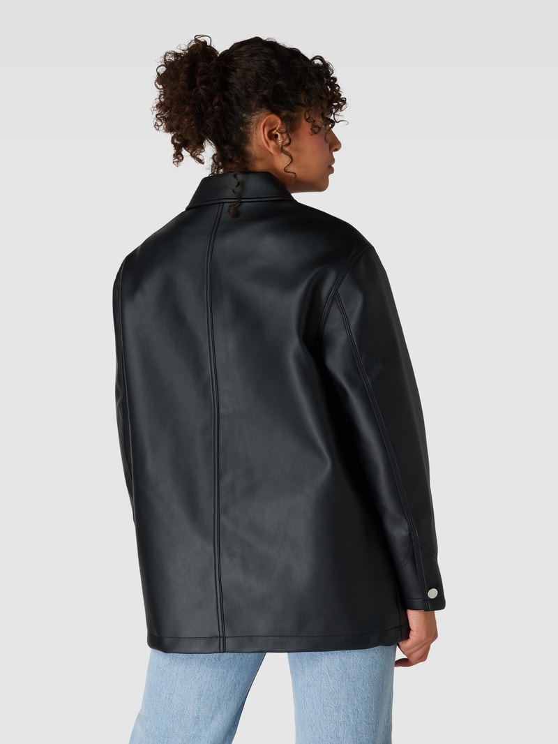 Jacke in Leder-Optik in black