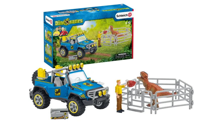 Schleich 41464 - Dinosaurier - Geländewagen mit Dino-Außenposten