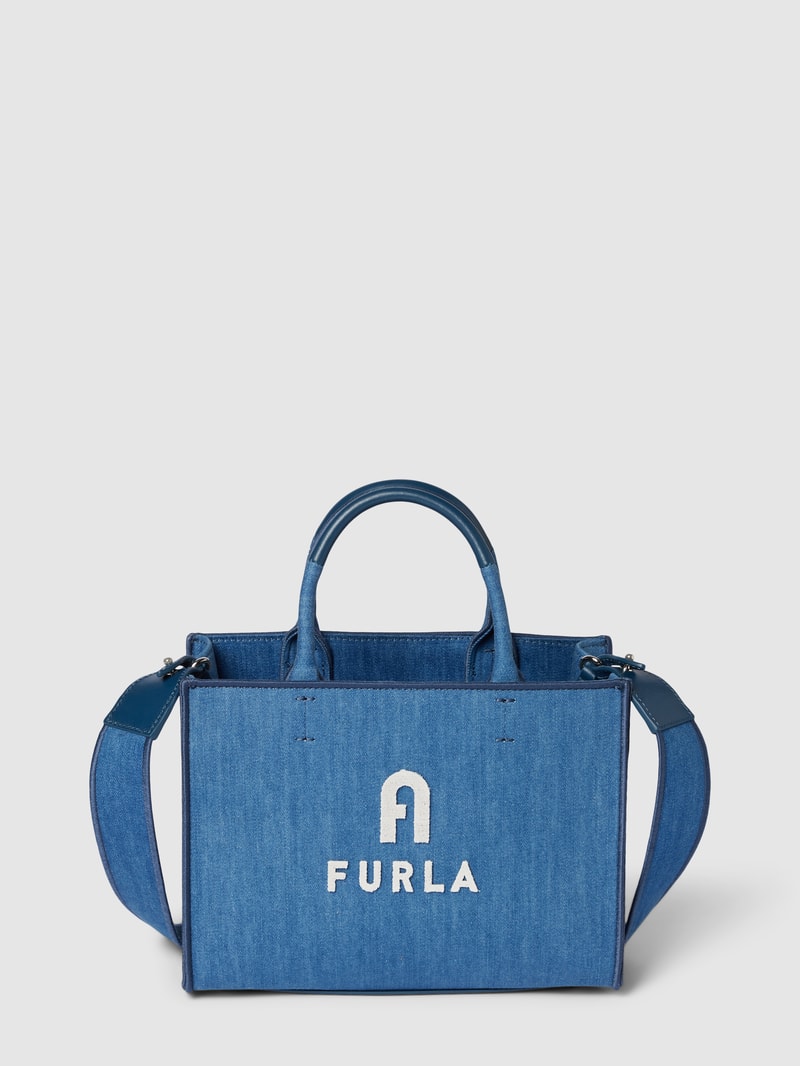 Tote Bag mit Label-Detail Modell 'OPPORTUNITY' in jeans