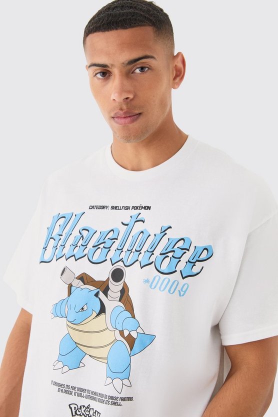 Oversize T-Shirt mit lizenziertem Pokemon Blastoise Print