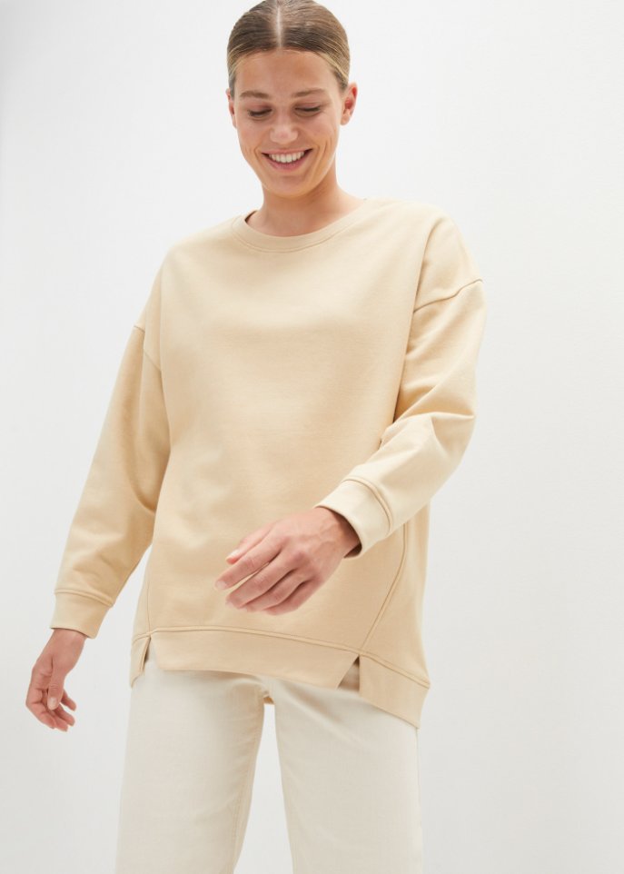 Oversize Sweatshirt mit Schlitzdetail