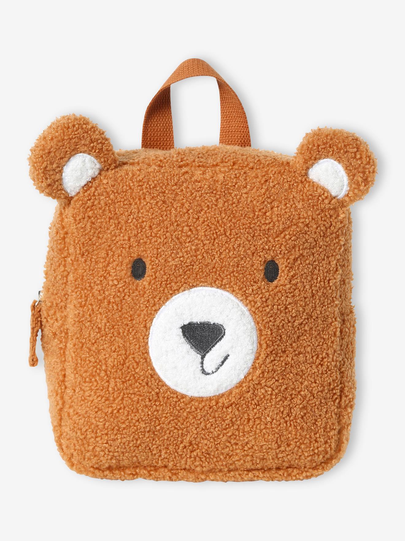Sac à dos ours enfant en sherpa brun