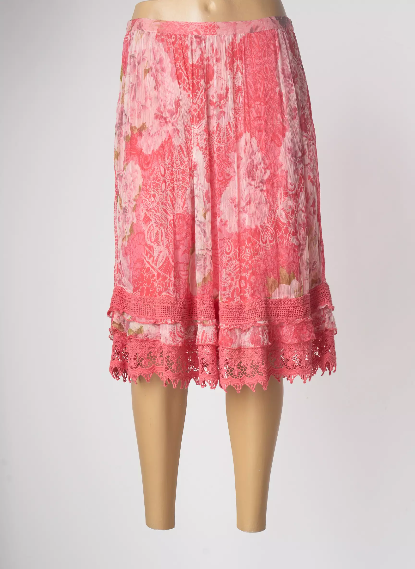 Jac Jac Jupes Mi Longues Femme couleur rose