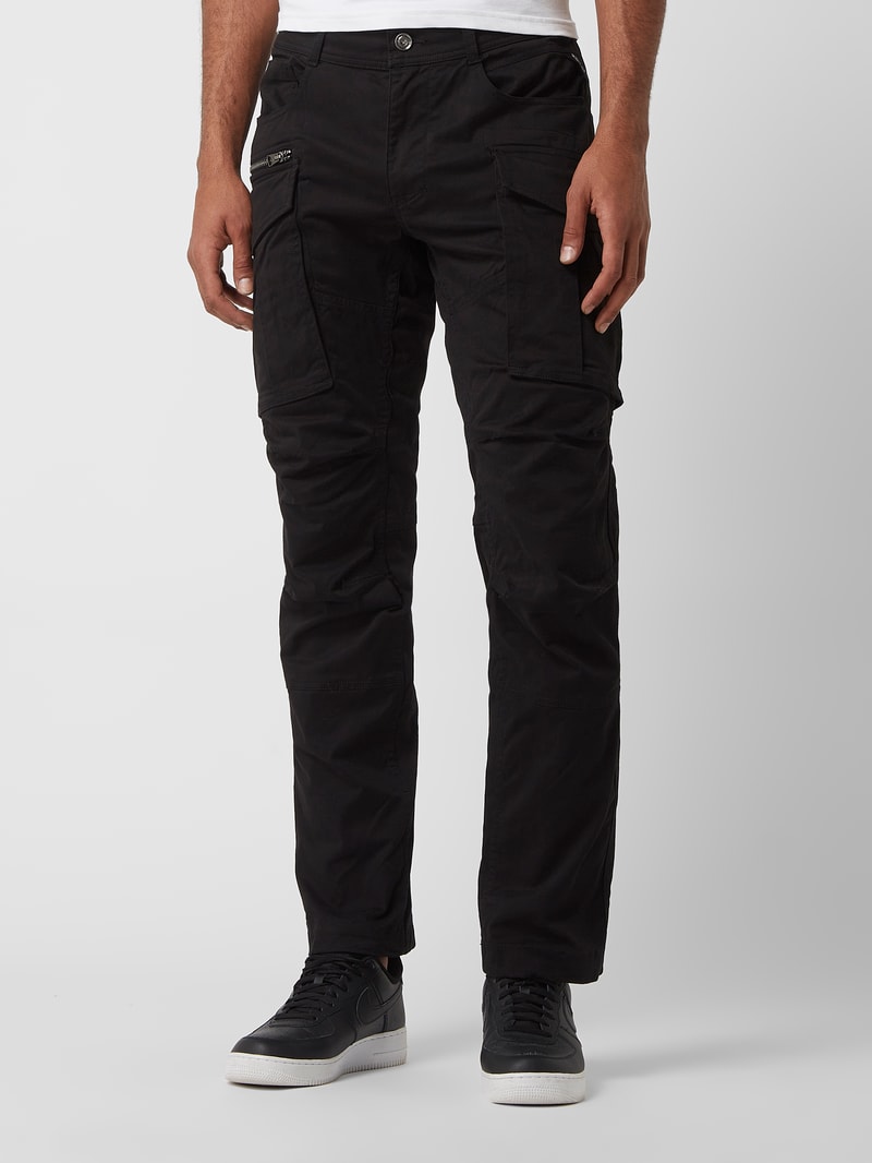 Cargohose mit Stretch-Anteil in schwarz