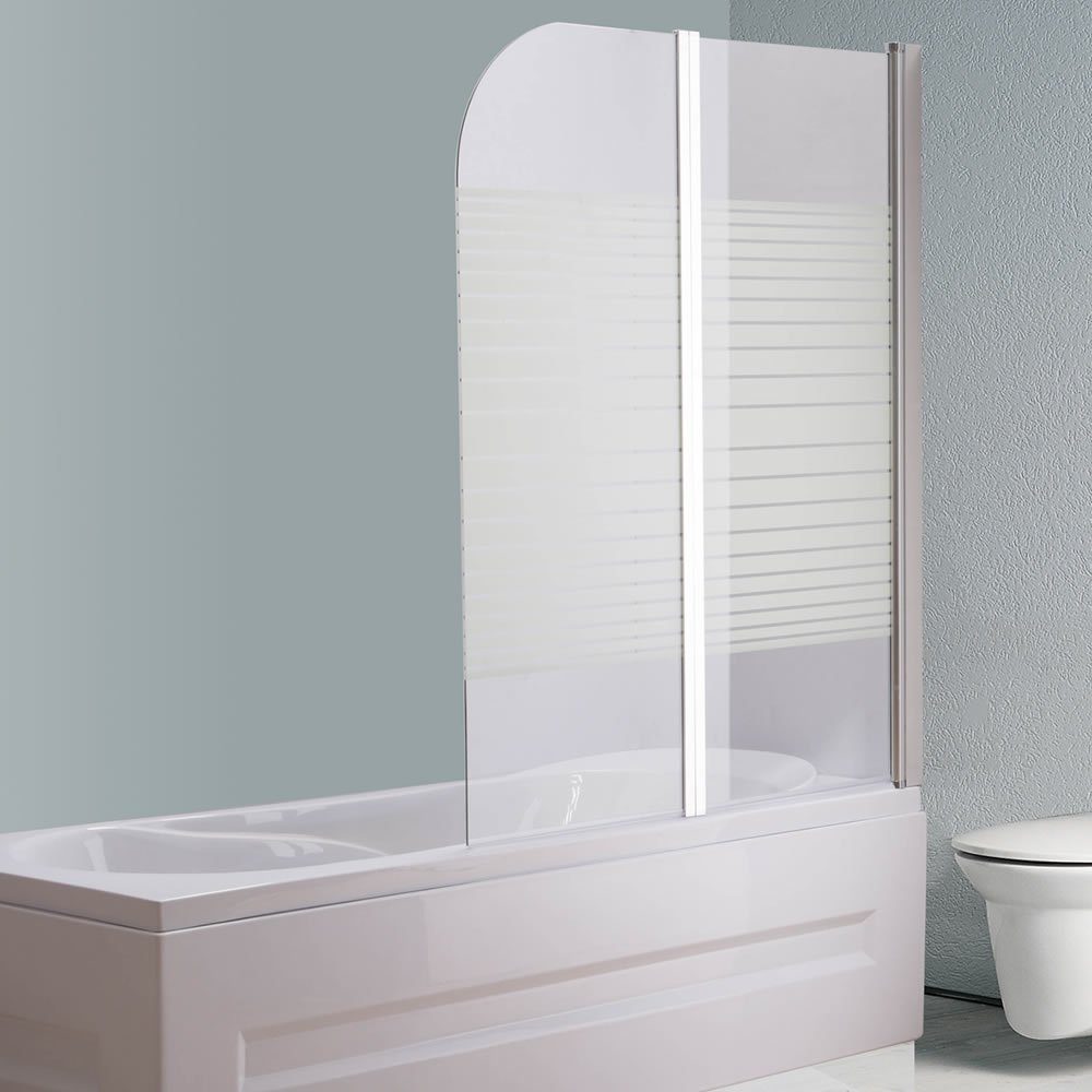 Mucola Badewannenaufsatz Duschabtrennung Duschkabine Dusche Duschwand Badewannenaufsatz Glas
