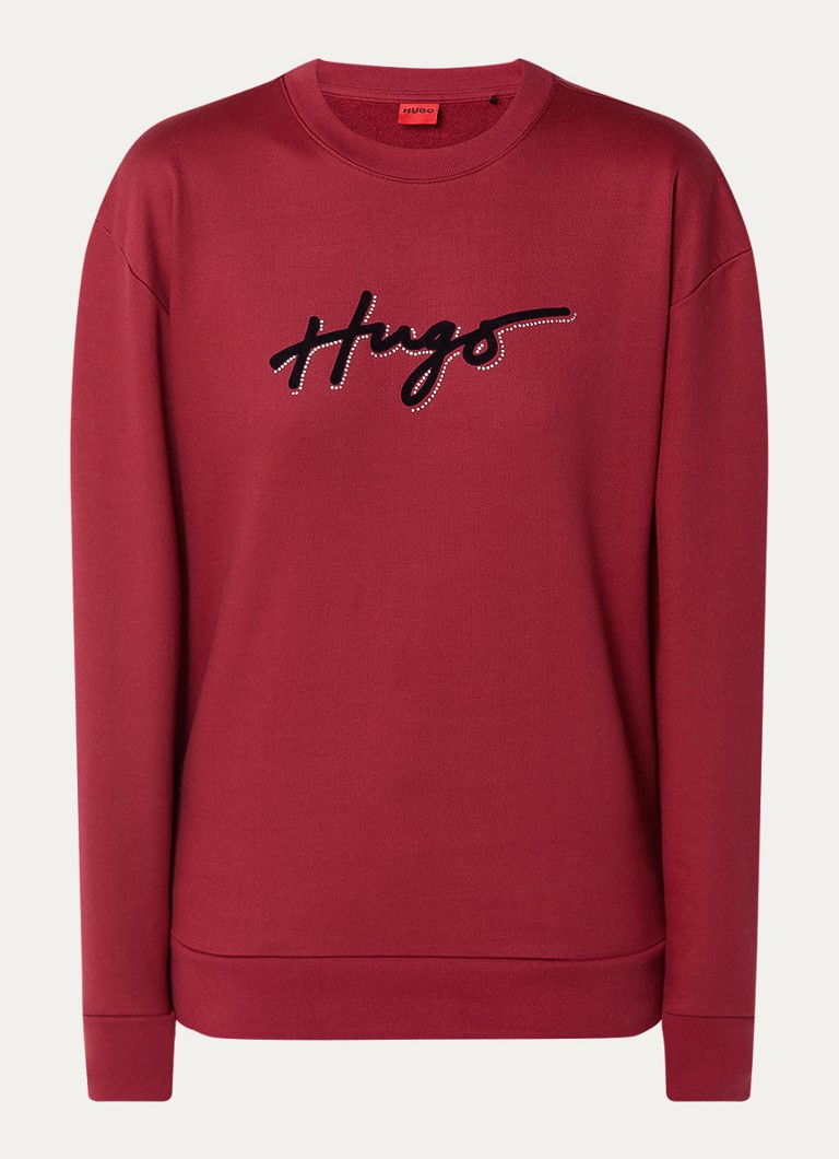 Hanorac HUGO BOSS Easy Crew cu logo imprimat.
