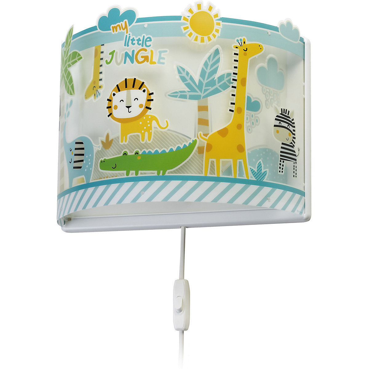 Wandleuchte Little Jungle, blau