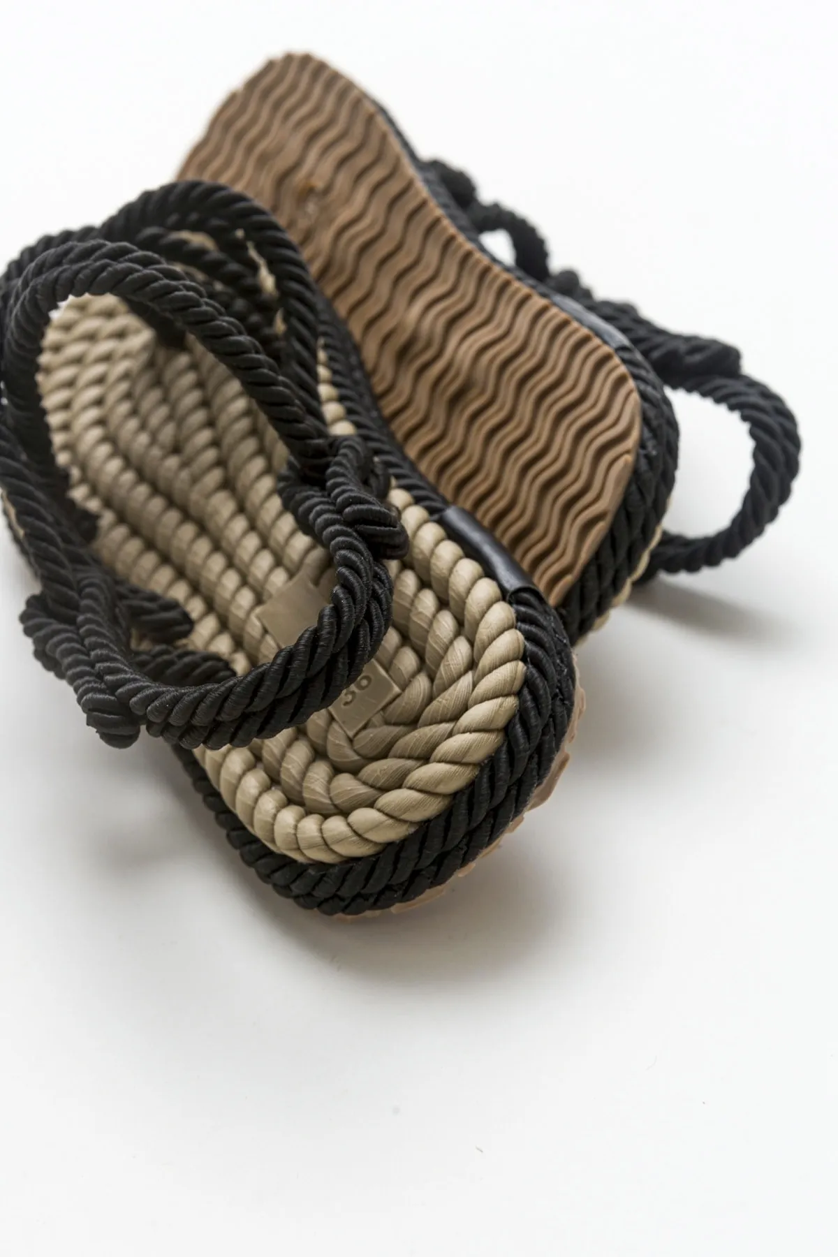 Luvi  Ip Schwarze Damensandalen