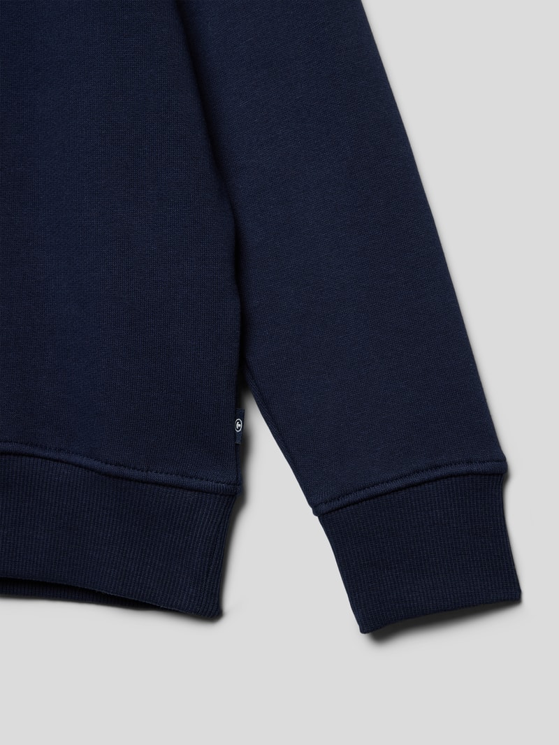 Sweatshirt mit Motiv-Print in marineblau