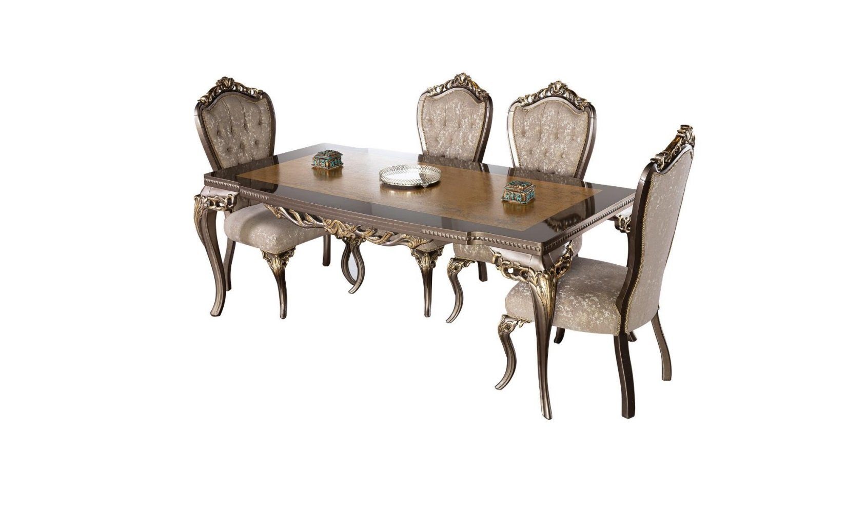 JVmoebel Esszimmer-Set, Esszimmer Esstisch Stuhl Set Gruppe Garnitur Tische Garnitur 5tlg.