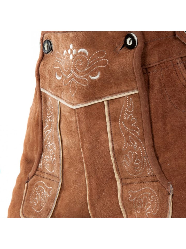Edelnice Lederhose in kastanienbraun günstig kaufen