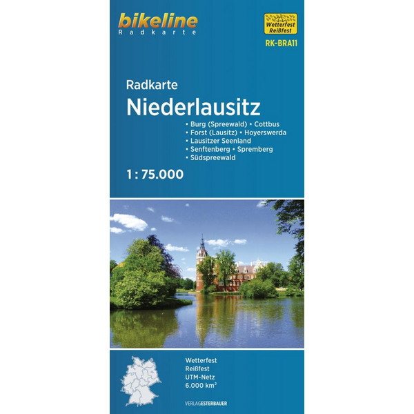 RADKARTE NIEDERLAUSITZ 1:75.000 (RK-BRA11) - Fahrradkarte