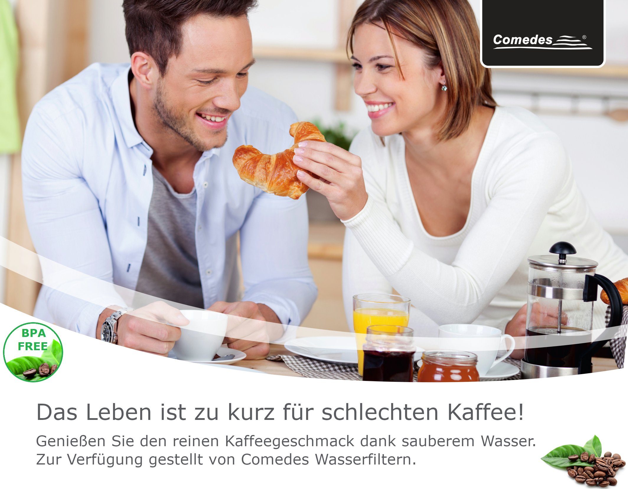 Comedes Wasserfilter 4er Set kompatibel mit Krups, Melitta und Nivona Kaffeeautomaten, Zubehör für einsetzbar statt Krups Claris F-088, Nivona NIRF 700, Jura 7525, Melitta Pro Aqua, einsetzbar statt Krups Claris, Jura 7525, Melitta