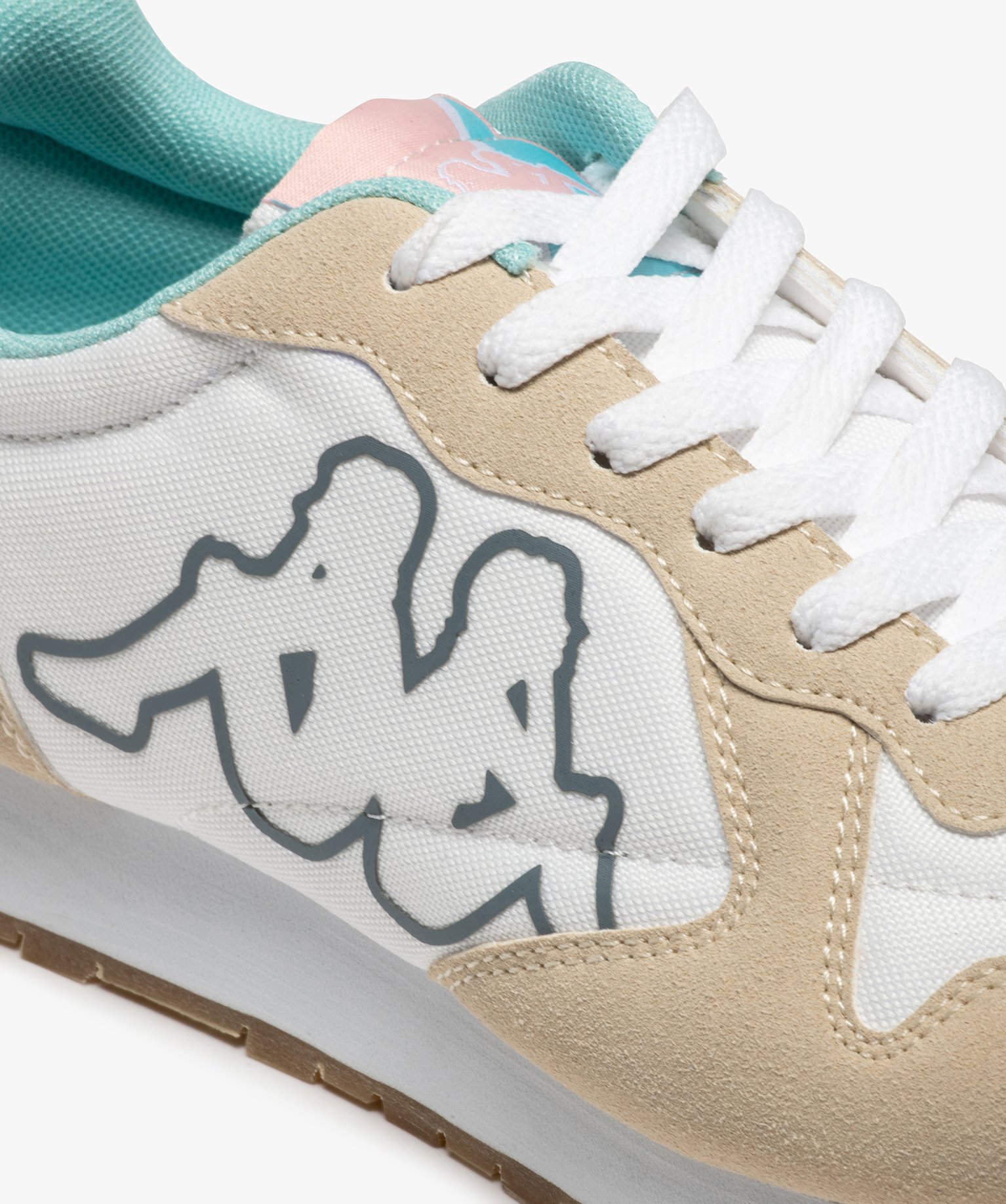 Baskets femme multi-matières – Kappa Electraw blanc | GEMO
