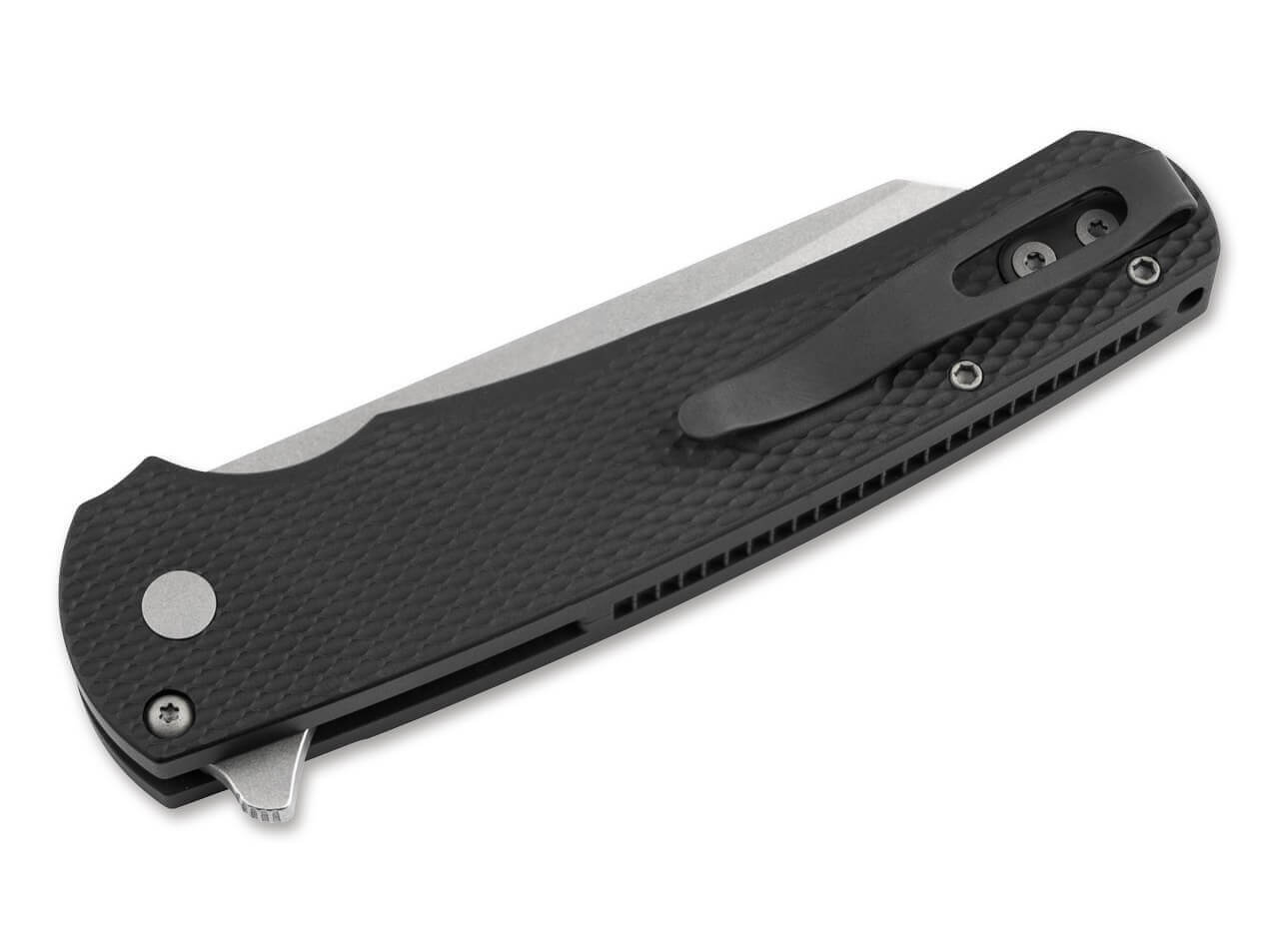 5205 Malibu Reverse Tanto Stonewashed Textured Aluminum Black
