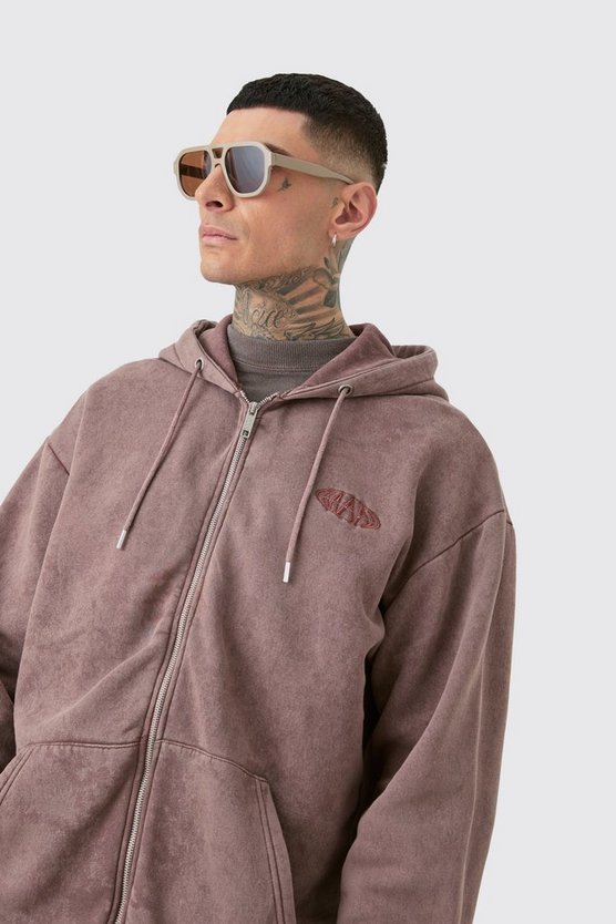 Tall Oversize Man Hoodie mit Reißverschluss