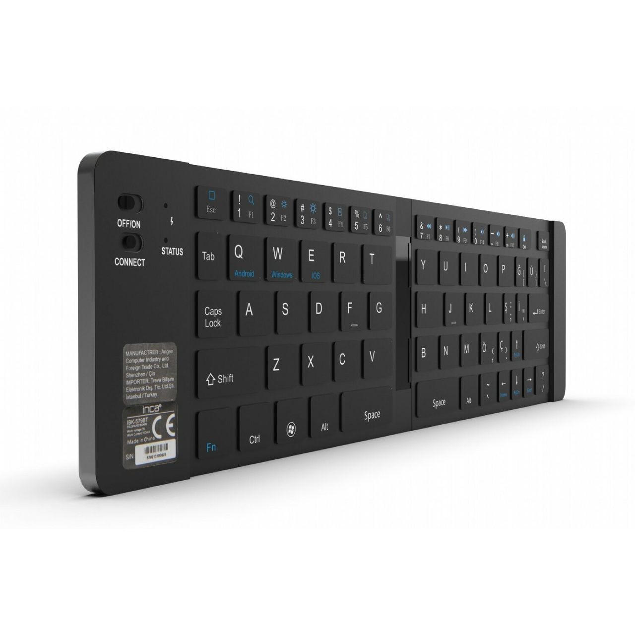 Inca Tastatur IBK-579BT Mini-Größe mit faltbarer Struktur, Akku layout Deutsch