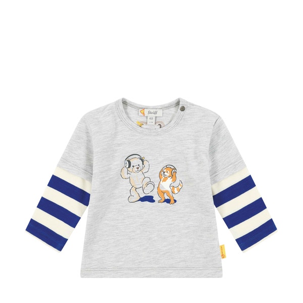 T-Shirt langarm, hellgrau für Jungs