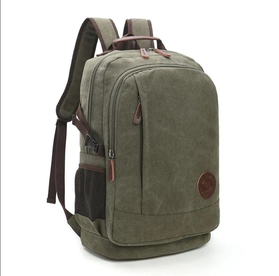 D-IDEAZ Notebook-Rucksack Canvas Rucksack für Business und Freizeit - Praktischer Begleiter, Fach für Notebook und Tablet