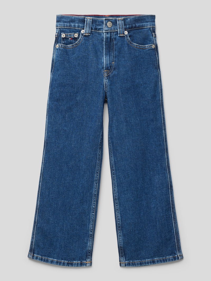 Jeans mit Label-Detail in blau