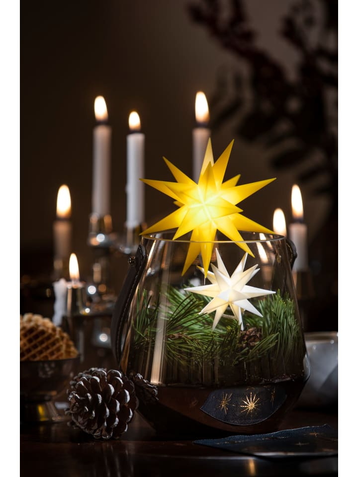 Sterntaler Dekostern | Weihnachtsstern Baby-Stern | 18-Zacker | Weiß | 8cm | Inne günstig kaufen onesize
