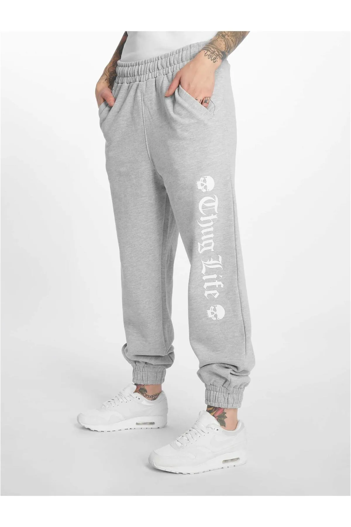 Thug Life  Jogginghose - Grau - Straight