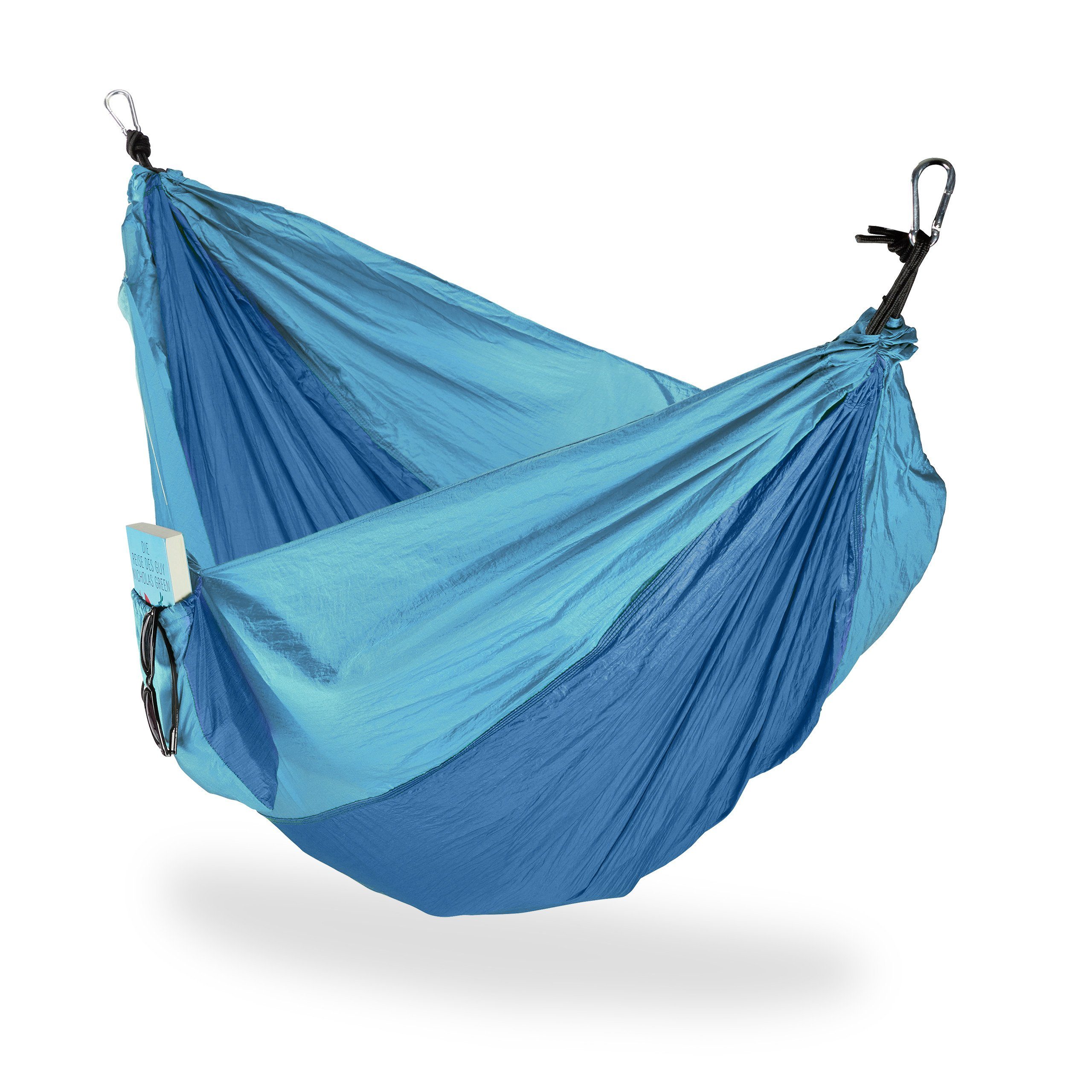 relaxdays Hängematte Hängematte Outdoor, Blau