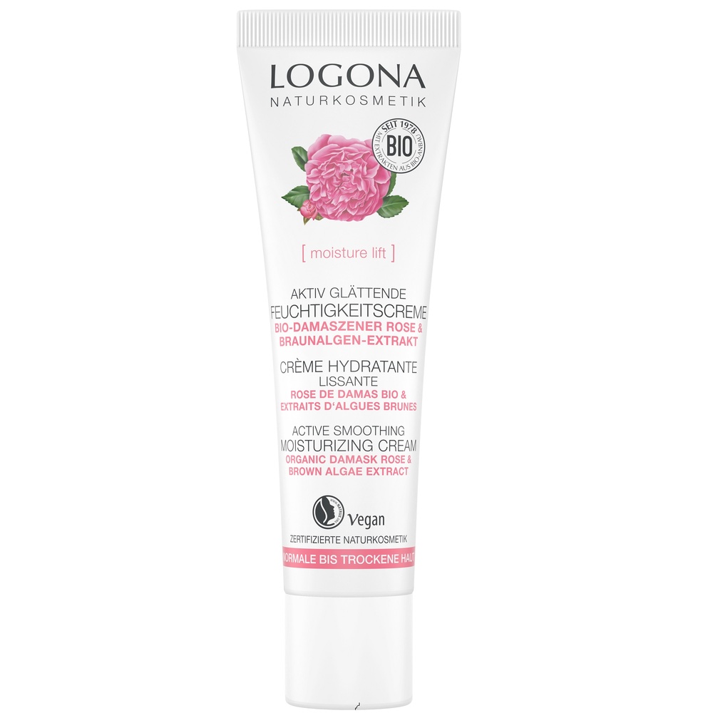 logona Crème jour lissante rose Damas bio, 30ml Crèmes visage
