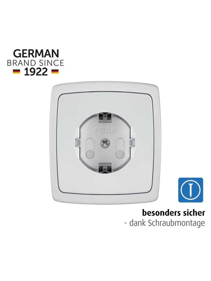 Reer [10 Stück] Steckdosenschutz schraubbar in Weiß ab 0 Monate günstig kaufen onesize