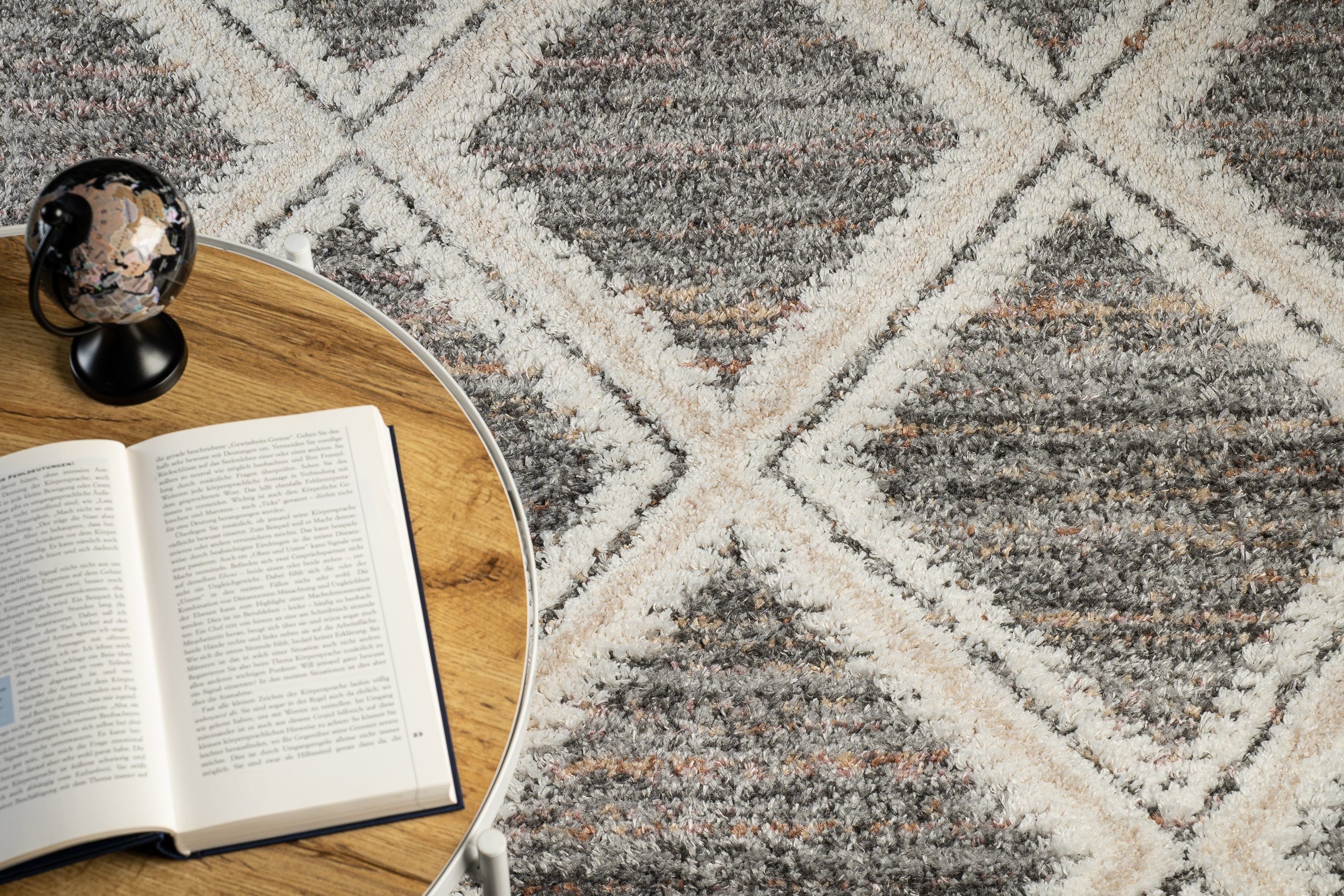 Hochflor-Teppich Vera Handmade-Look Super Weicher Teppich, 3D Effekt, the carpet, Rechteck, Höhe: 30 mm, Wohnzimmer, Schlafzimmer, Fransen, Hochwertig