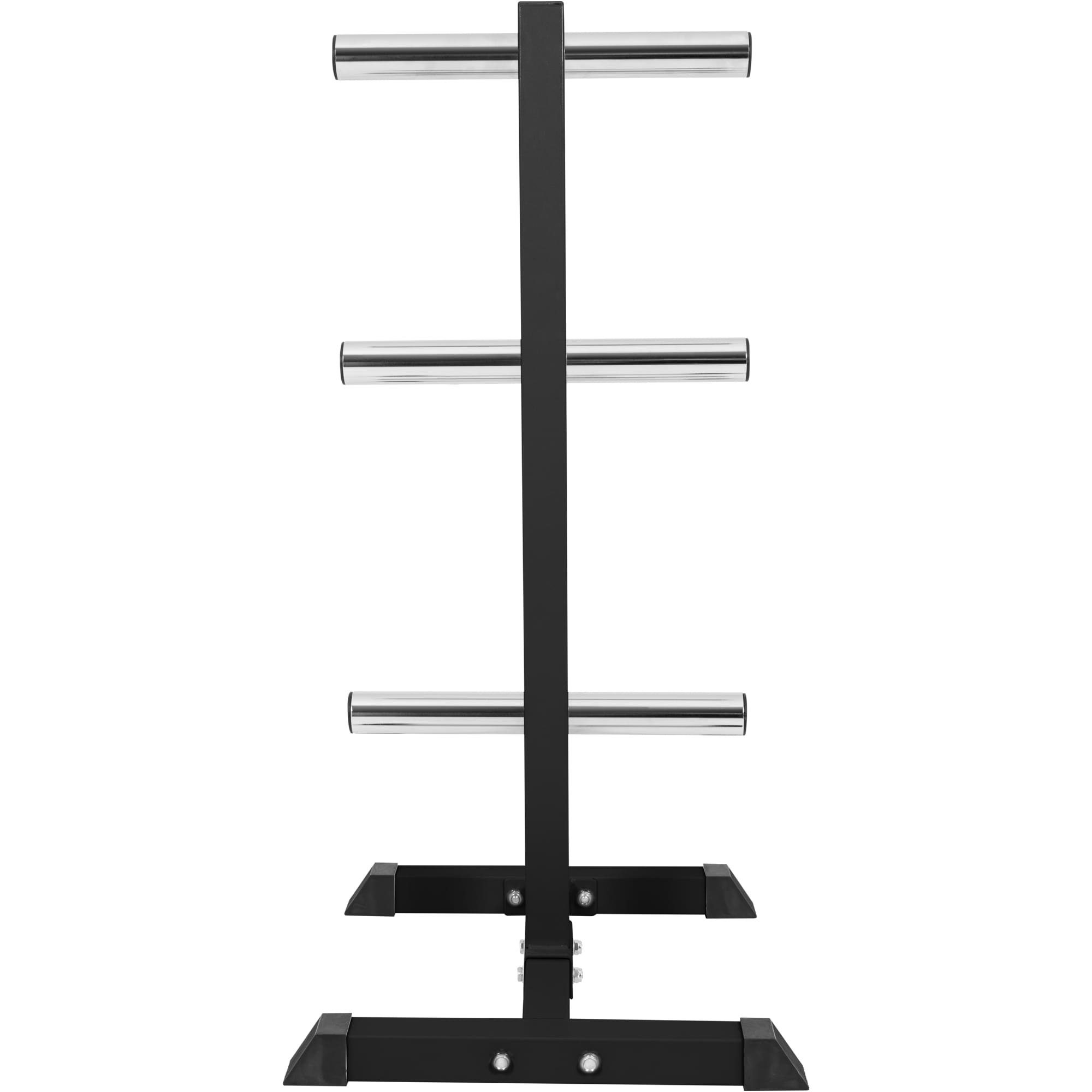 GORILLA SPORTS Hantelscheibenständer 6 Stangen, mit 50mm Scheibenaufnahme, 350 kg Belastbar, Schwarz/Weiß