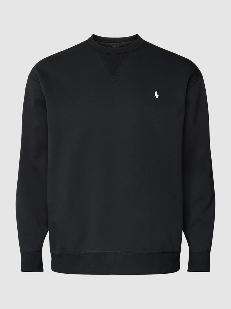 PLUS SIZE Sweatshirt mit Logo-Stitching in schwarz