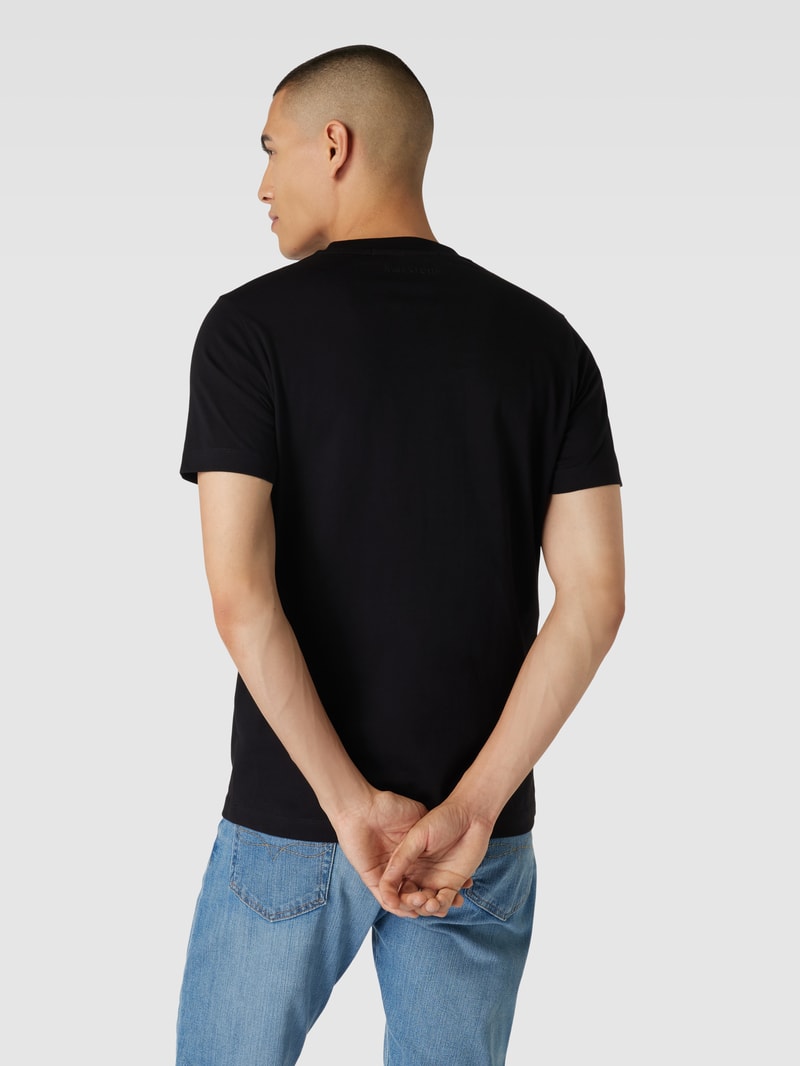 T-Shirt mit Ziersteinbesatz in schwarz