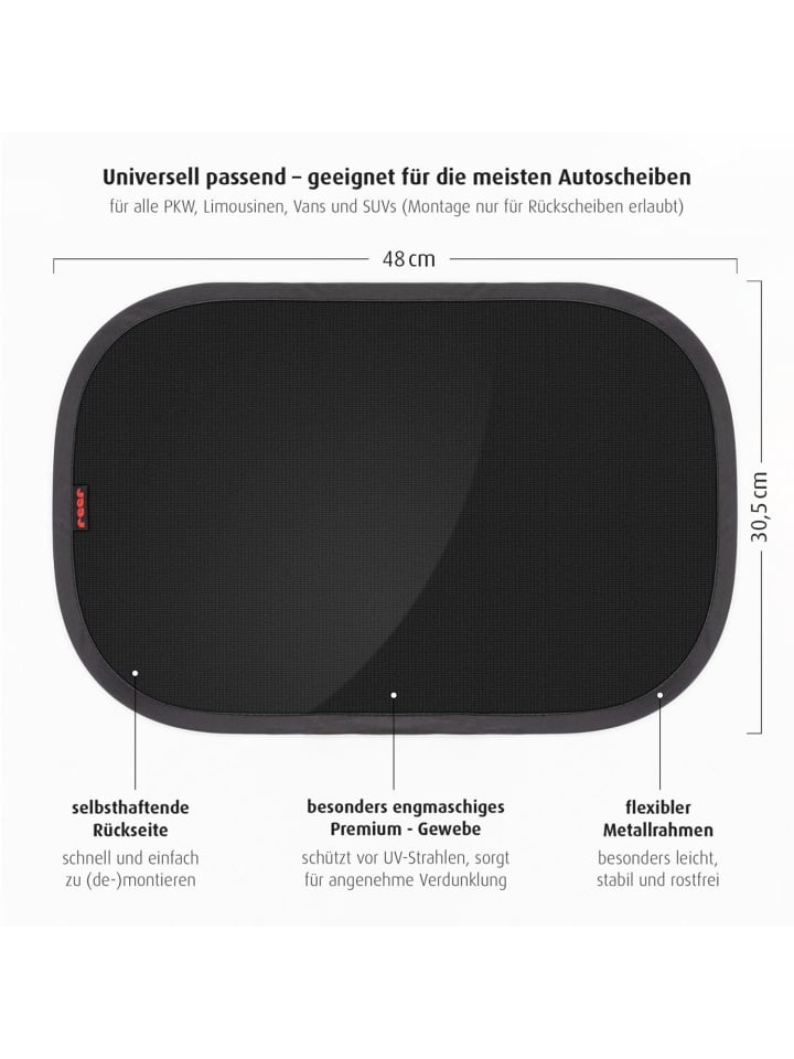 Reer TravelKid Sun Pure Auto-Sonnenschutz in Schwarz ab 0 Monate günstig kaufen onesize