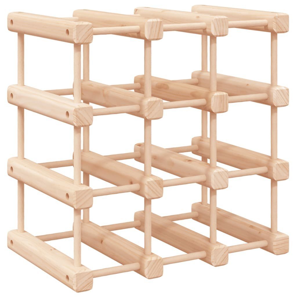 vidaXL Weinregal Weinregal für 12 Flaschen 36x23x36 cm Massivholz Kiefer, 1-tlg.