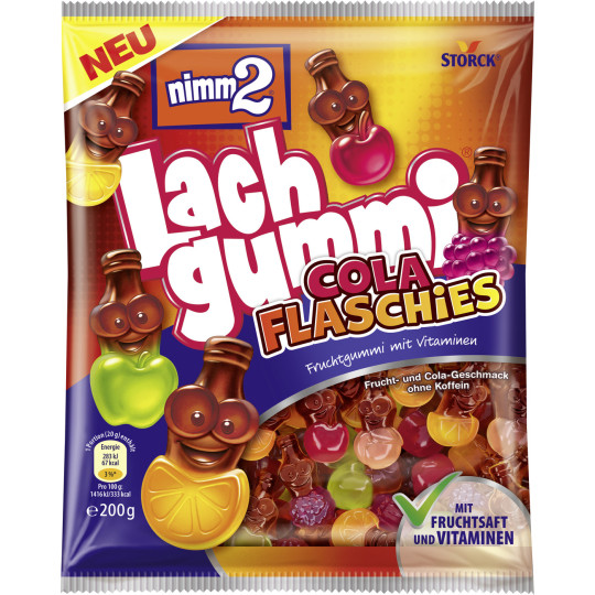 Storck Nimm2 Lachgummi Cola Flaschies 200G