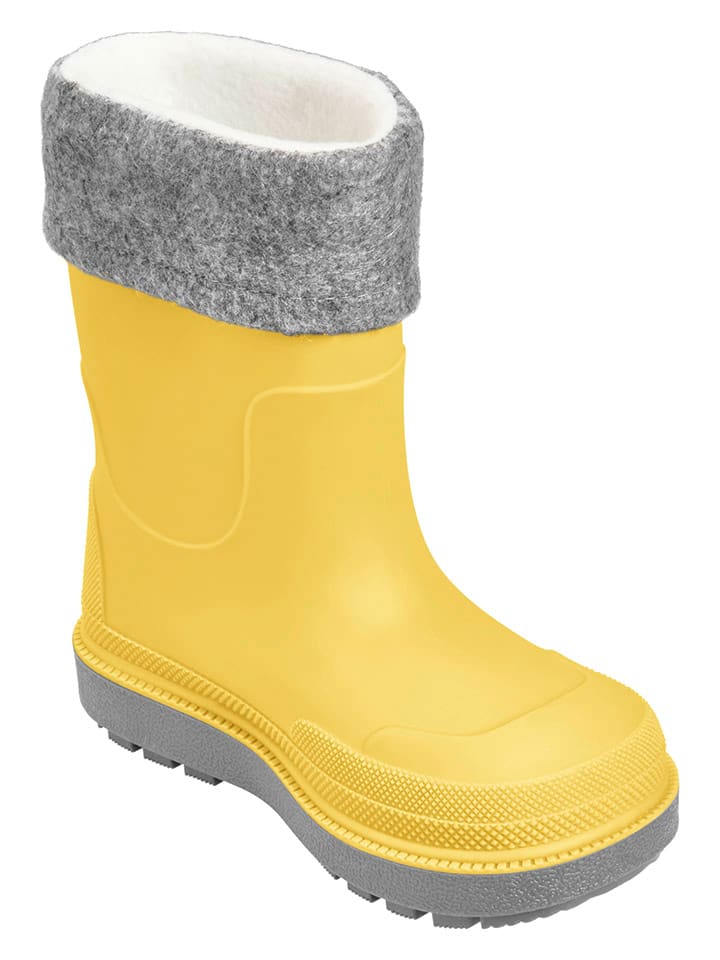 Playshoes Gummistiefel in Grau/ Gelb günstig kaufen