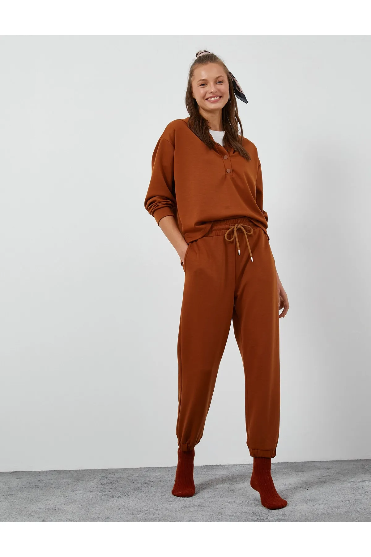 Koton  Jogger-Pyjamahose mit Spitzenbund