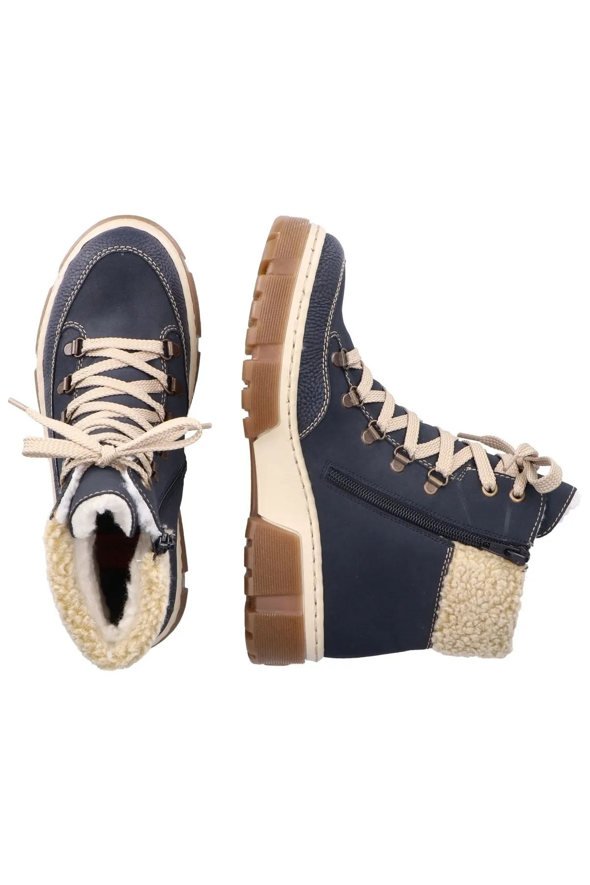 Rieker  Stiefelette - Blau - Flacher Absatz