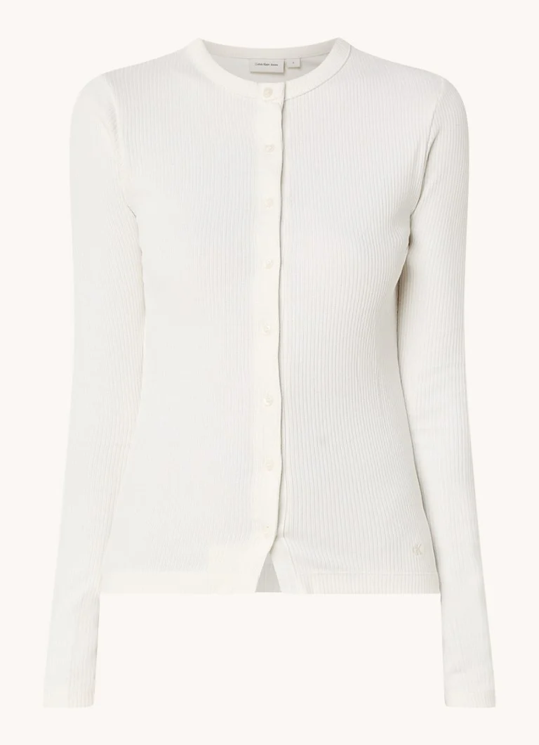 Vestă tricotată elastică cu nervuri Calvin Klein