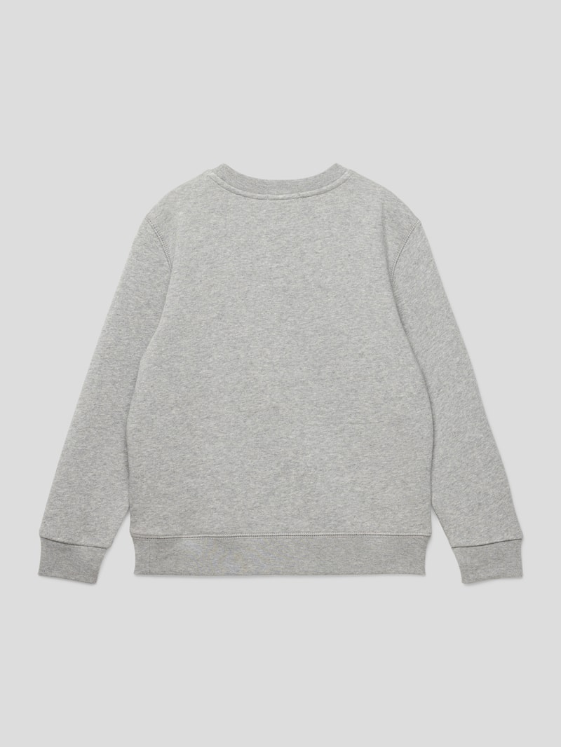 Sweatshirt mit Motiv-Print in mittelgrau meliert
