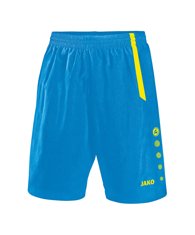 JAKO Turin Sporthose ohne Innenslip Blau Gelb F83