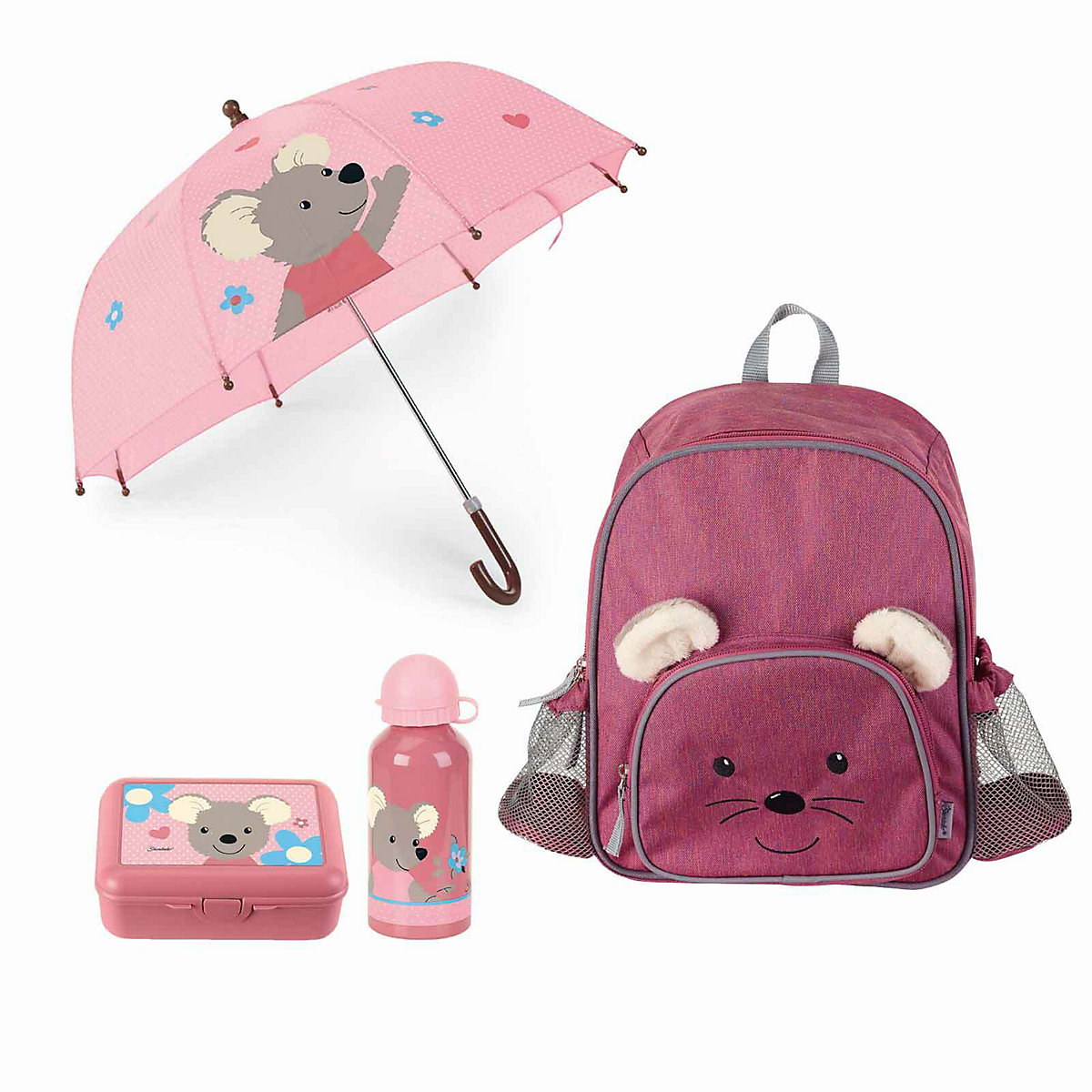 Maus Mabel Kinder Rucksackset 4tlg Kindergartenrucksäcke