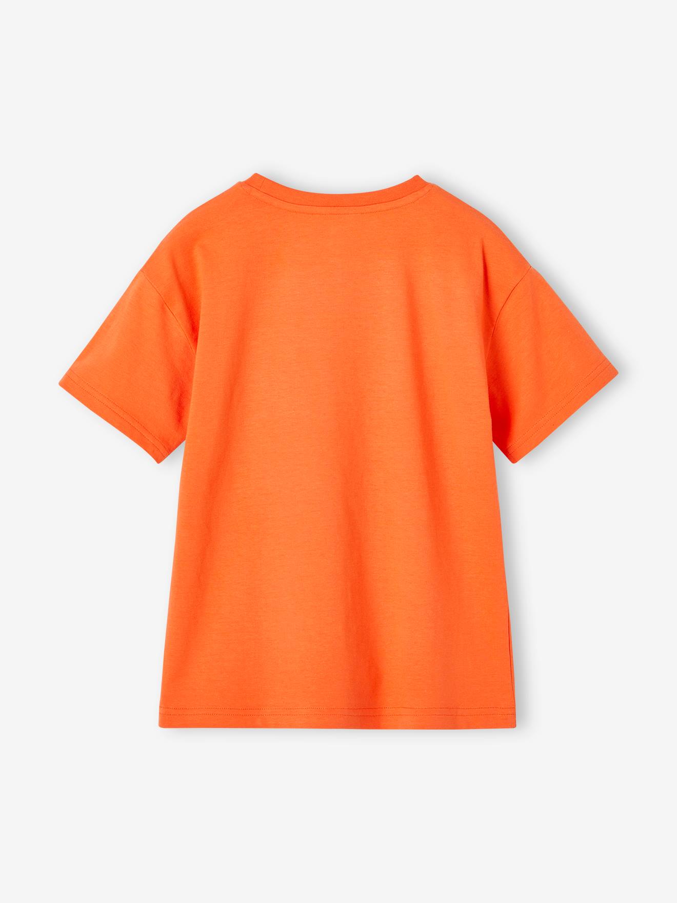 Vertbaudet Jungen T-Shirt mit Urlaubsmotiv - mandarine