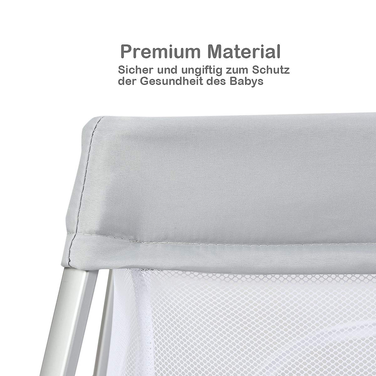 Reisebett Ein-Konpf-klappbar mit Matratze Babybett