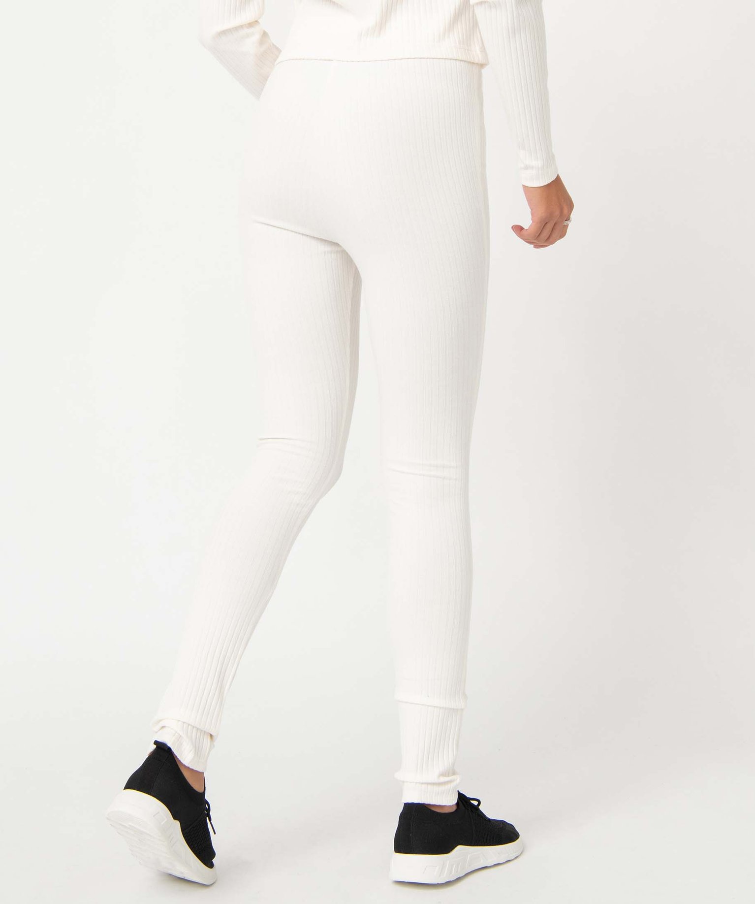 Legging femme en maille à grosses ctes ecru | GEMO