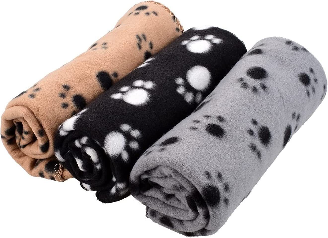 Bäll Tierdecke Hundedecke Katzen Decke Fleece robust, reißfest, flauschig weich, Möbel und Polsterschutz, 3 STK SPARSET