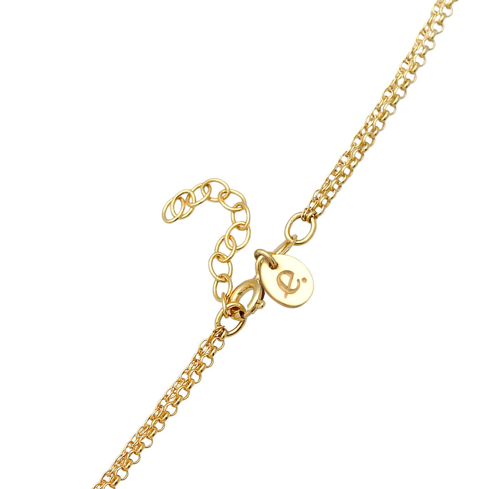 Elli PREMIUM Elli PREMIUM Collier Pendentif Femme Couche Soleil Lune Serpent avec Pierre de Lu collier