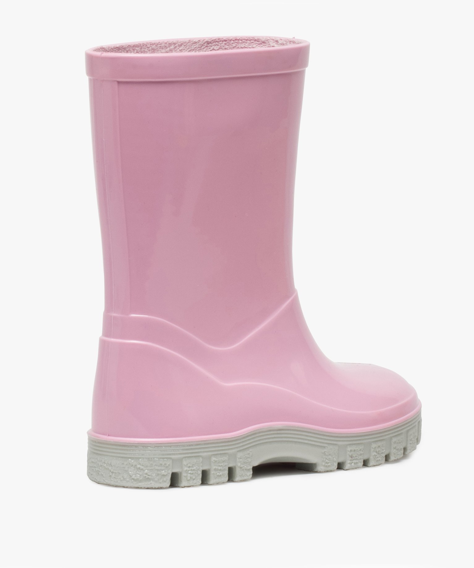 Bottes de pluie bébé fille unies à semelle crantée rose | GEMO
